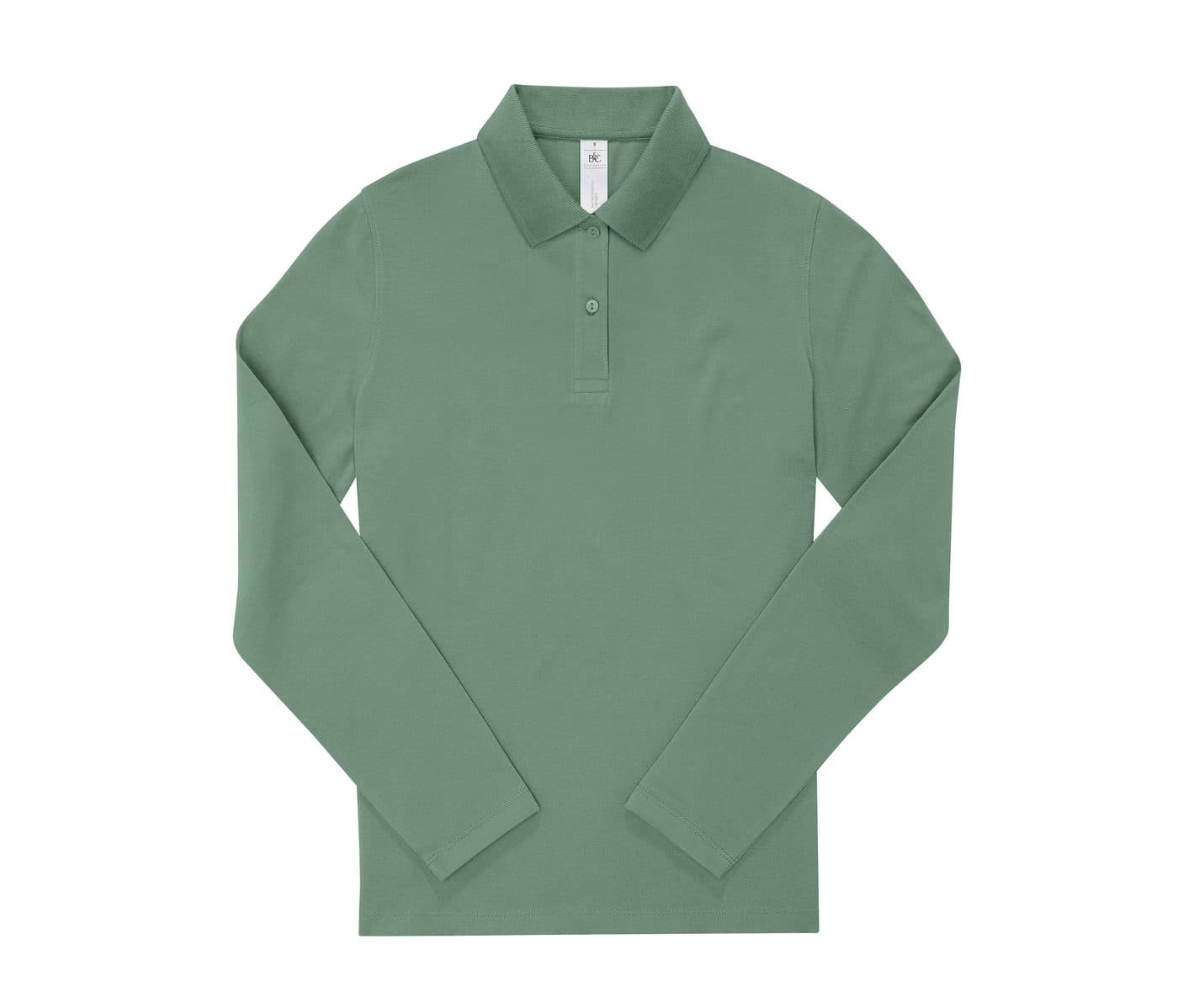 B&C MY POLO 210 LSL /WOMEN coloris Vert Amalfi