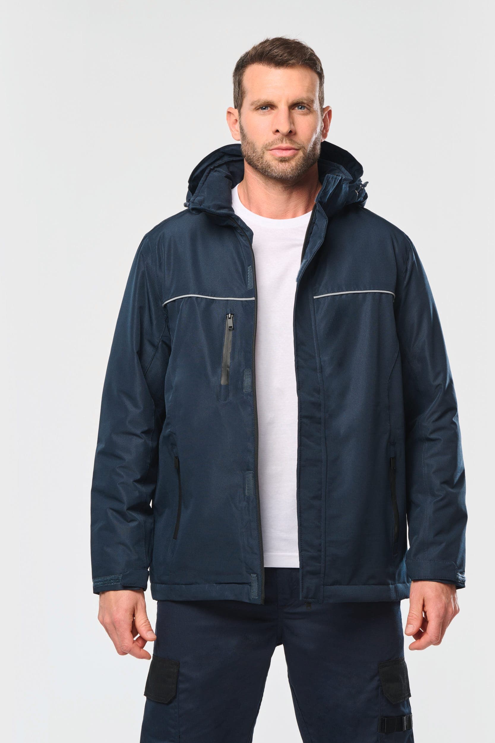 Parka performance à capuche unisexe en situation