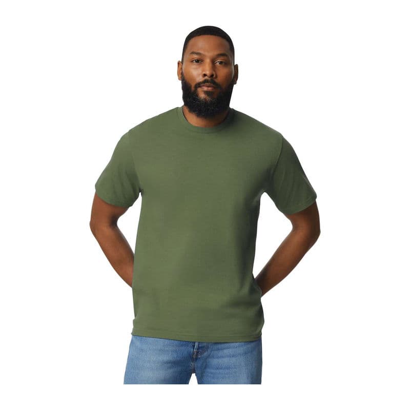 Light Cotton Adult T-Shirt coloris Vert militaire
