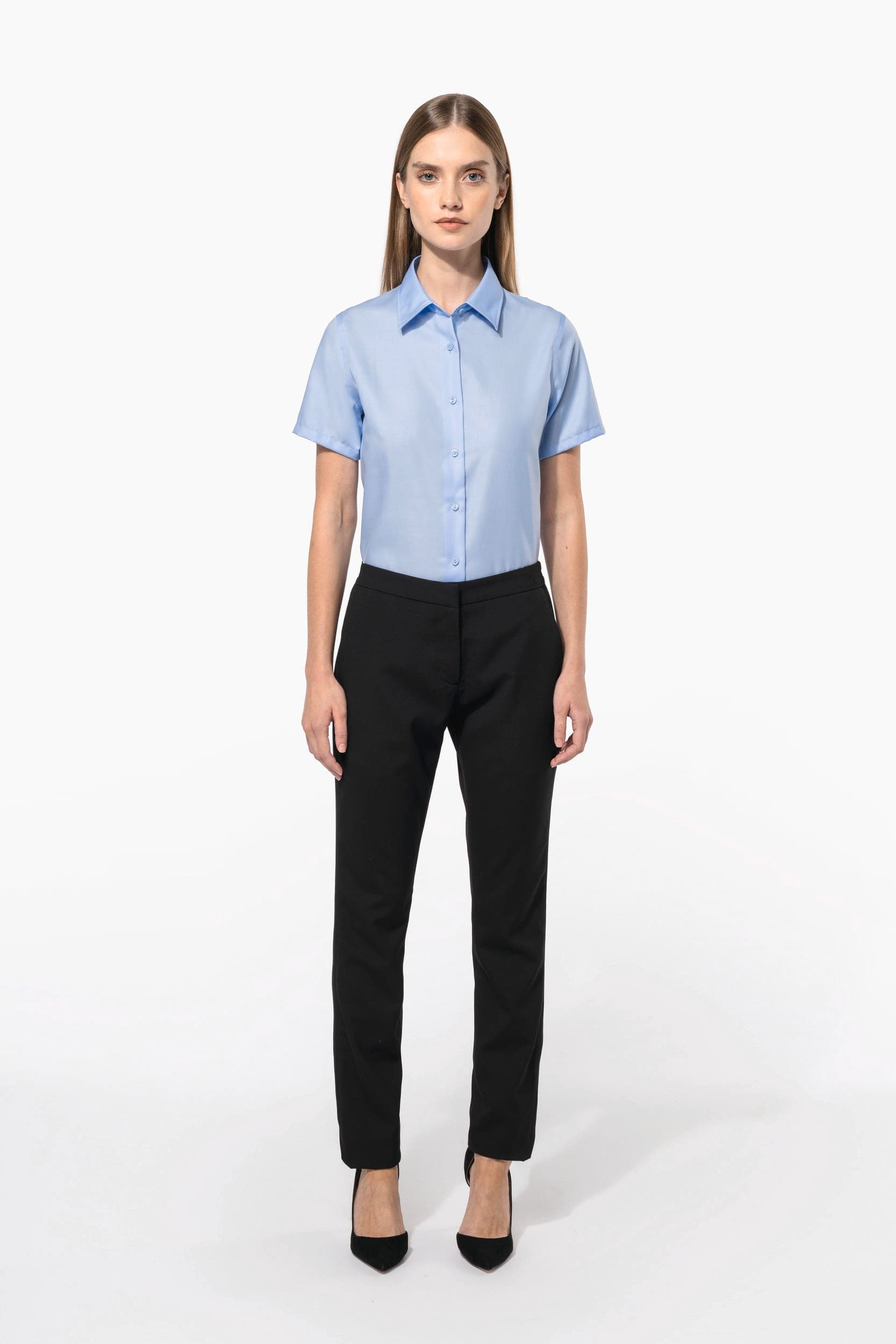Chemise manches courtes sans repassage femme en situation