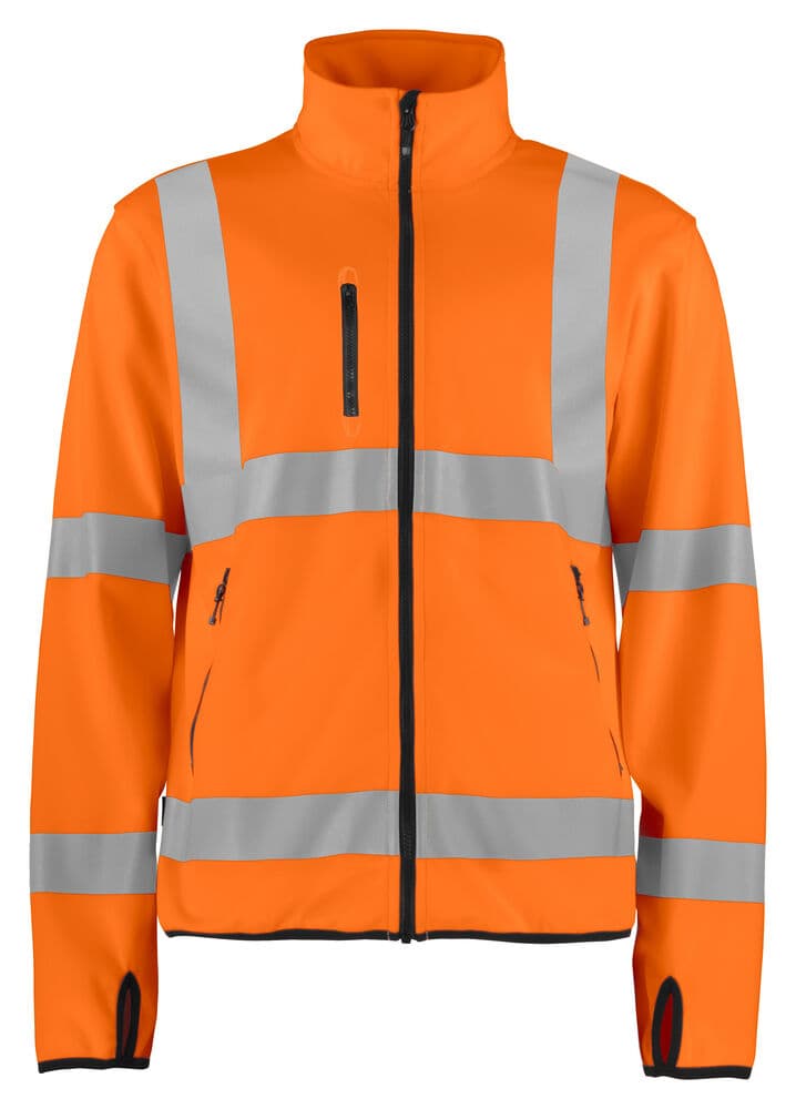 6105 SOFTSHELL LÉGER SIGNALISATION EN ISO 20471 CLASSE 3 coloris Orange / Noir
