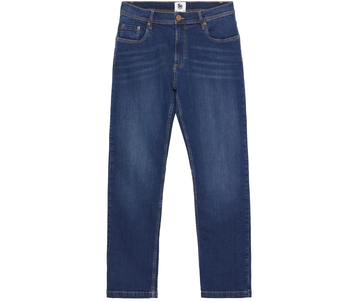 MEN'S LEO STRAIGHT JEANS coloris Bleu foncé délavé