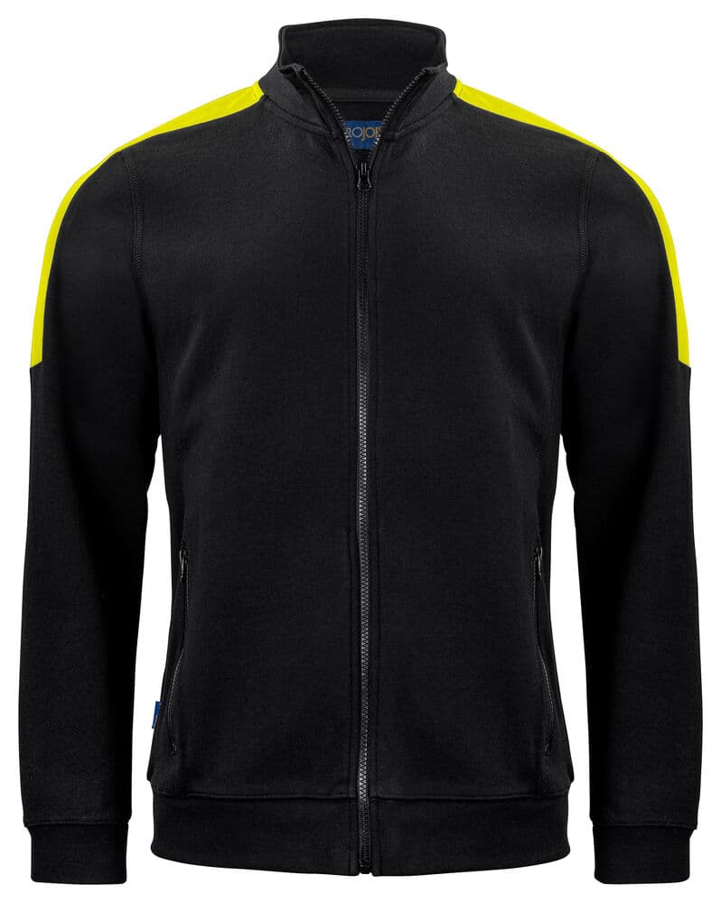 2129 SWEAT FERMETURE coloris Noir / Jaune