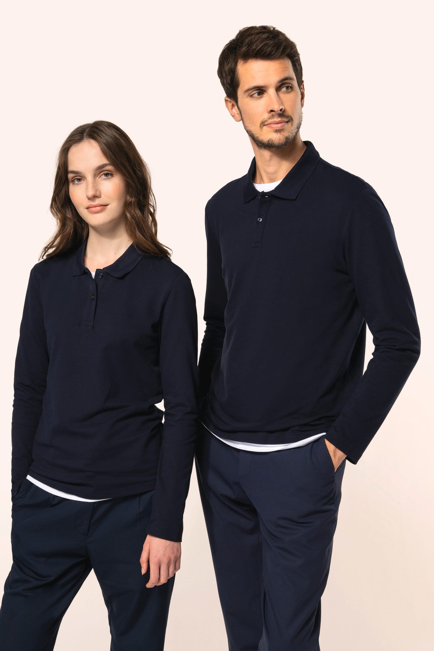 Polo Supima® manches longues homme en situation