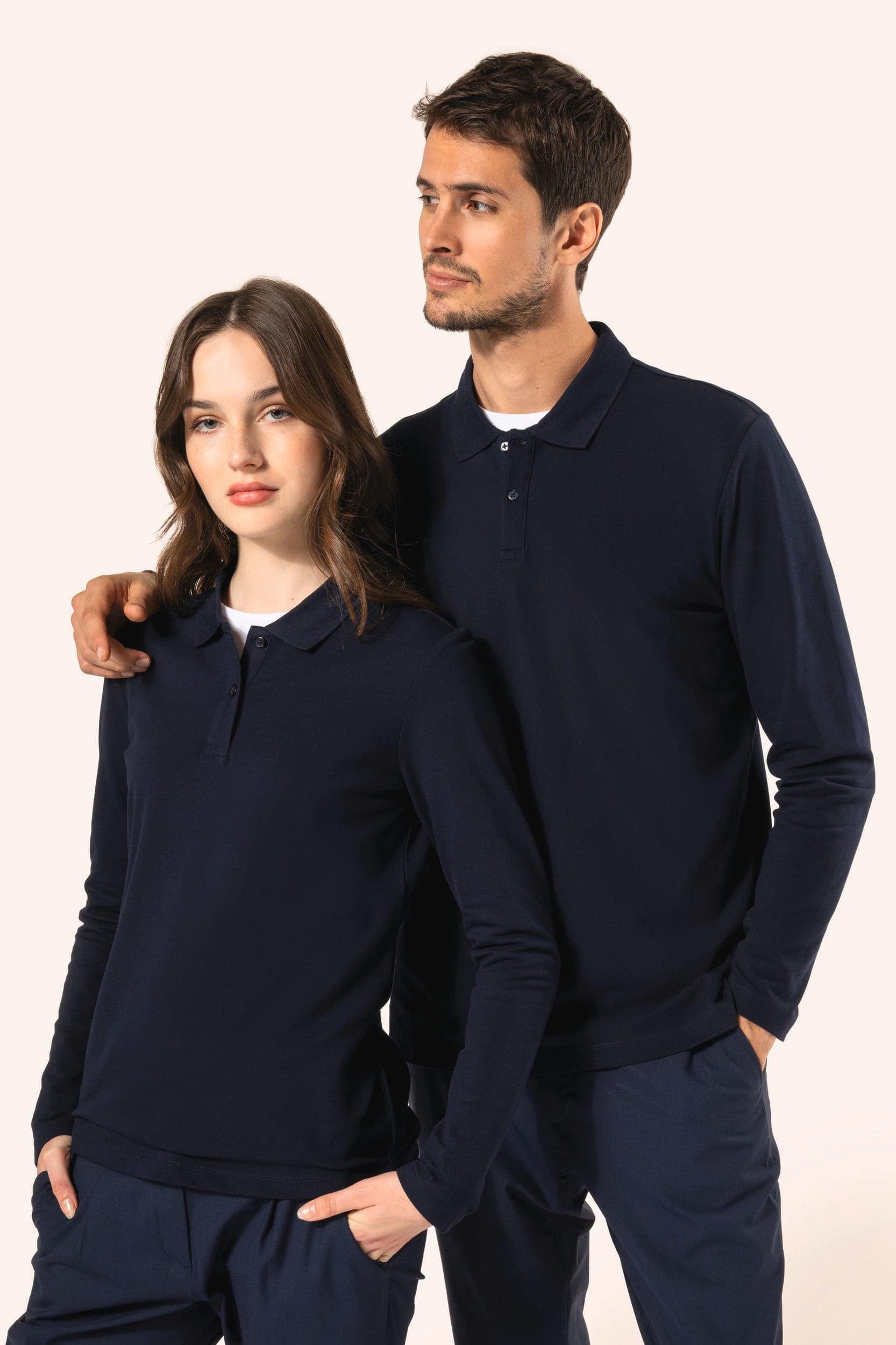 Polo Supima® manches longues homme en situation