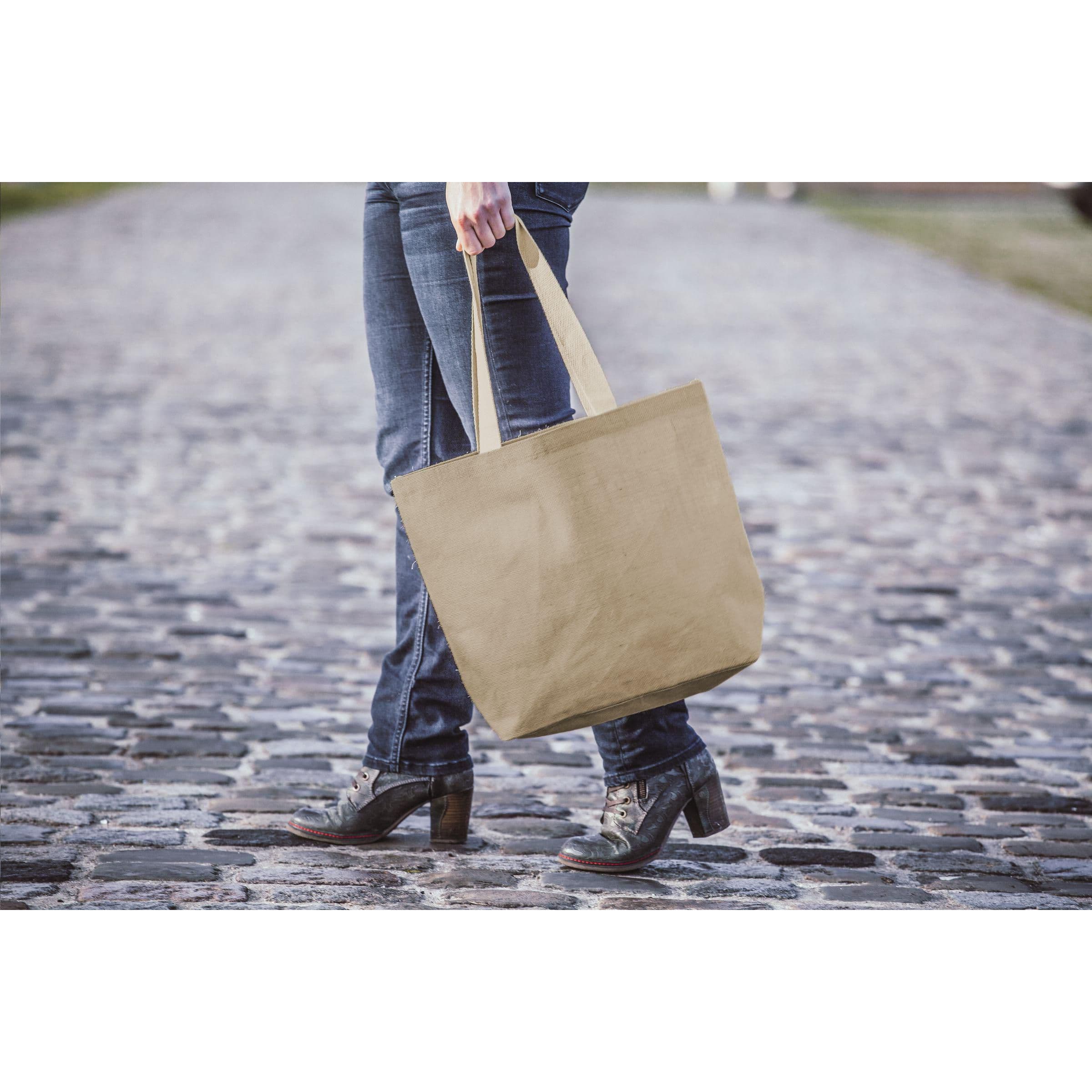 Sac de courses Elegance jute en situation