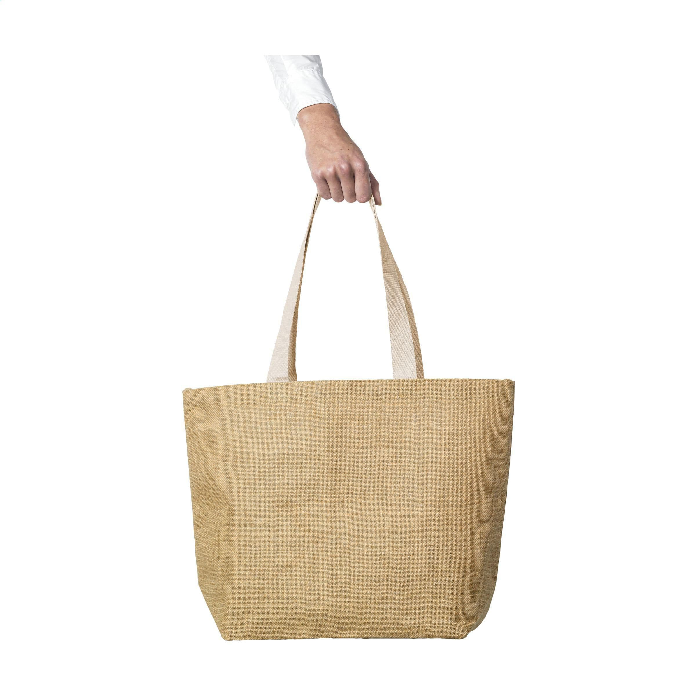 Sac de courses Elegance jute en situation