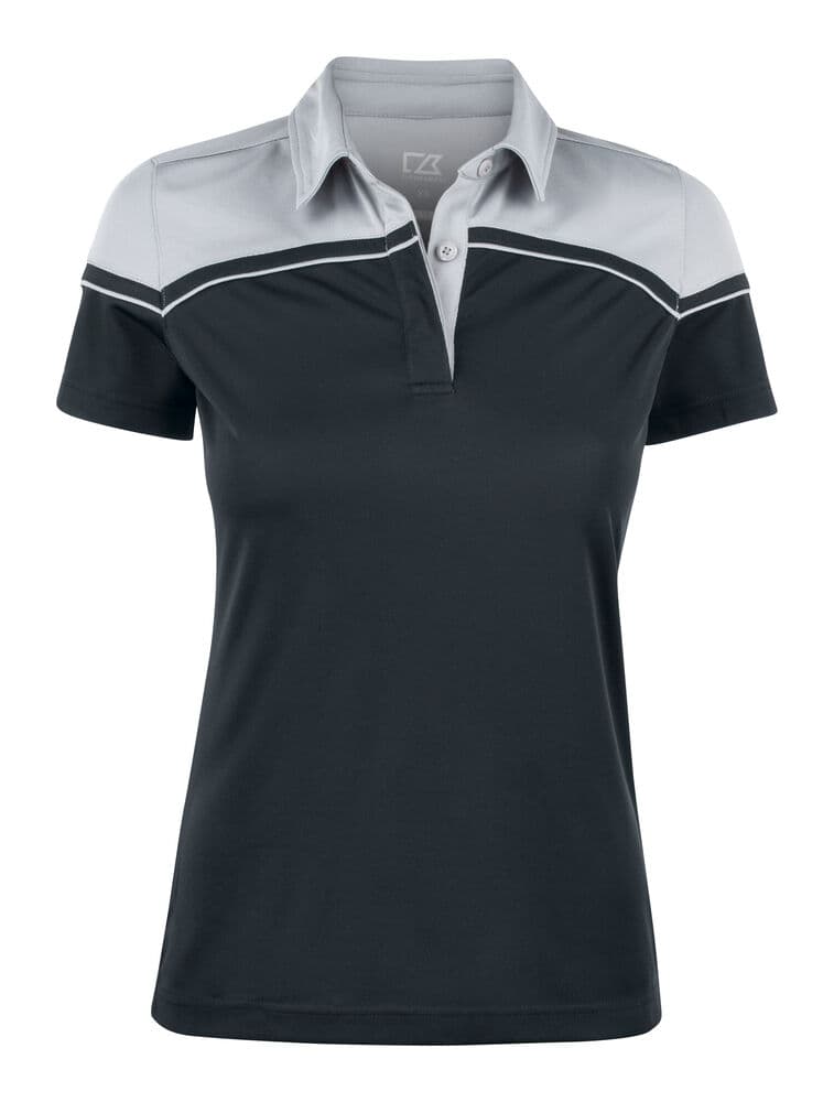 Polo Cutter & Buck Seabeck femme coloris Noir / Gris clair