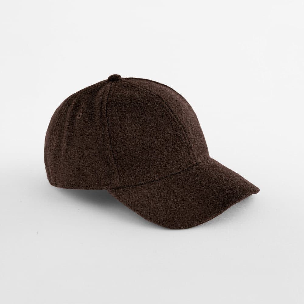 WOOL BLEND CAP coloris Marron foncé