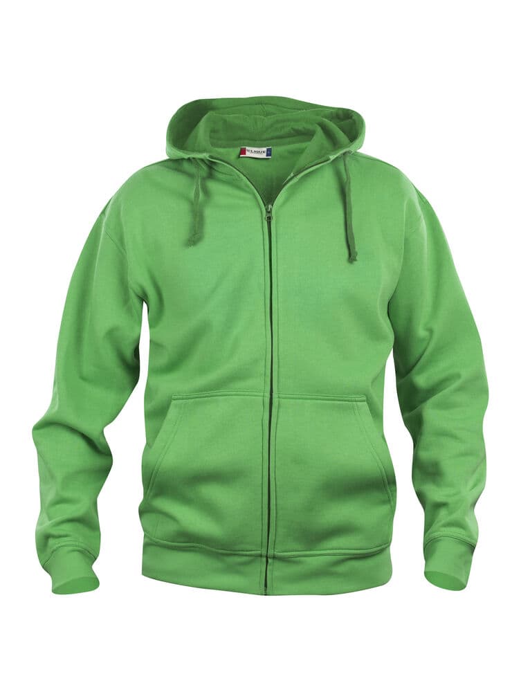 Clique Basic Hoody Full Zip coloris Vert pomme