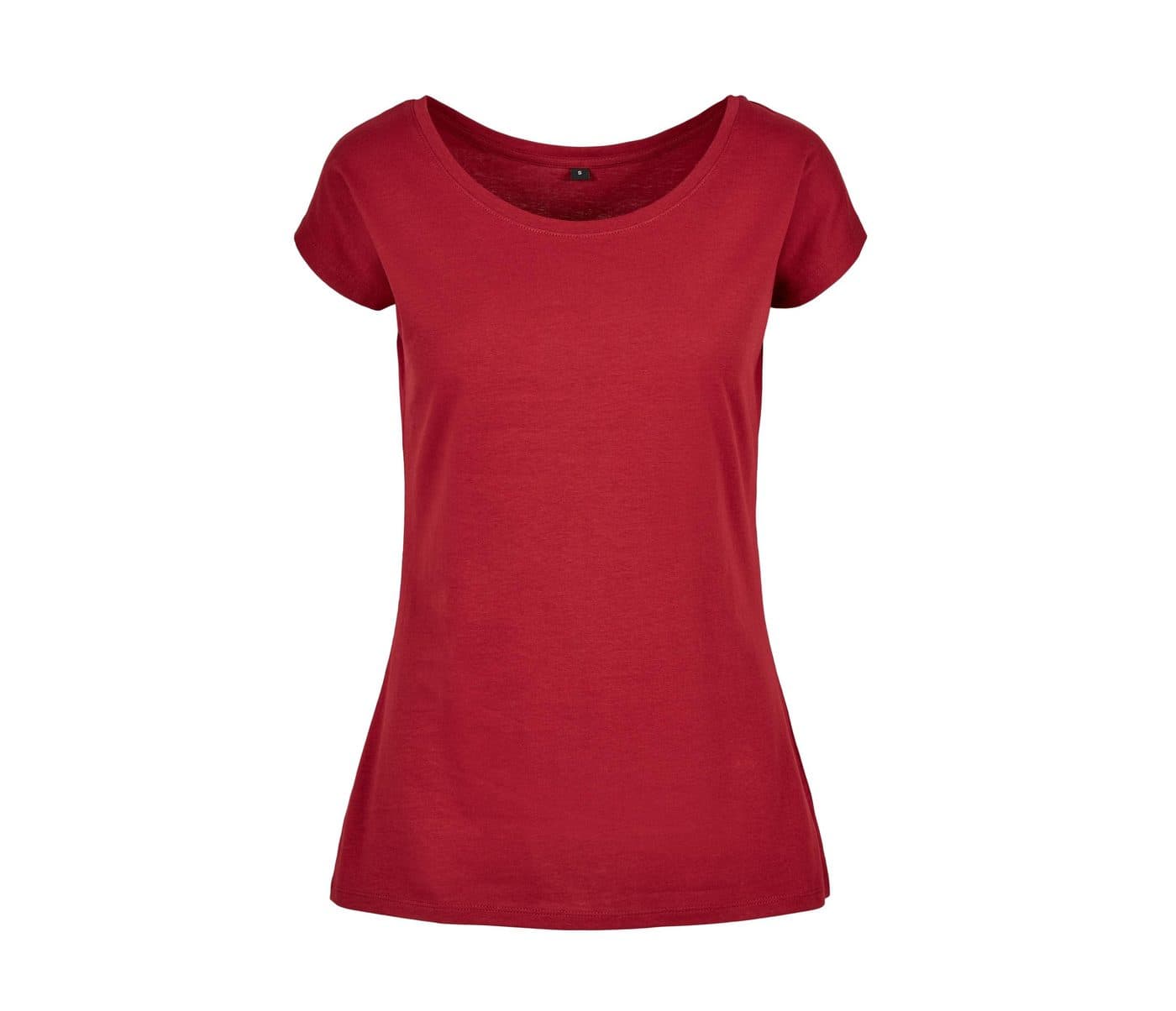 LADIES WIDE NECK TEE coloris Bordeaux