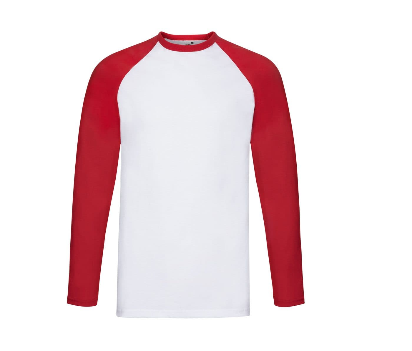 VALUEWEIGHT LONG SLEEVE BASEBALL T coloris Blanc / Rouge