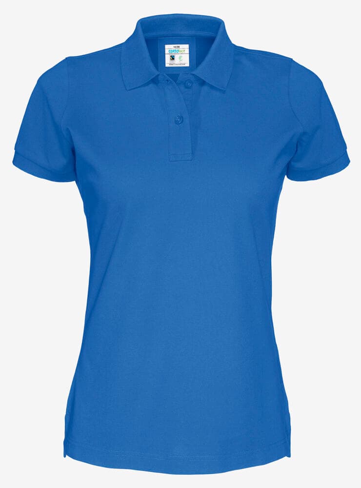 POLO PIQUE FEMME - CERTIFIÉ GOTS coloris Bleu