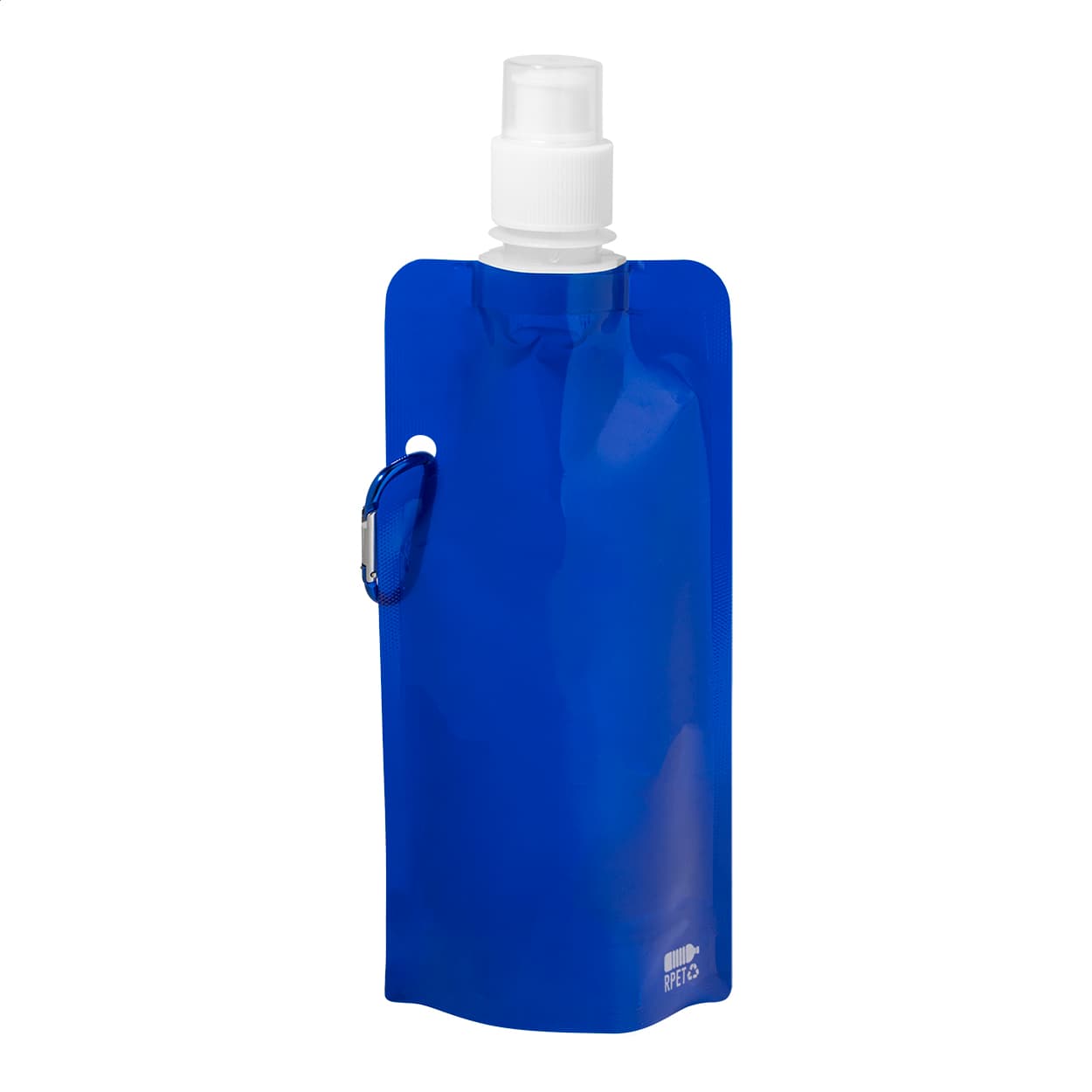 Bouteille pliable en RPET coloris Bleu