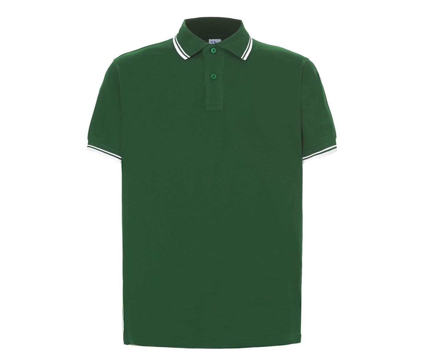 MAN REGULAR POLO coloris Vert bouteille / Blanc