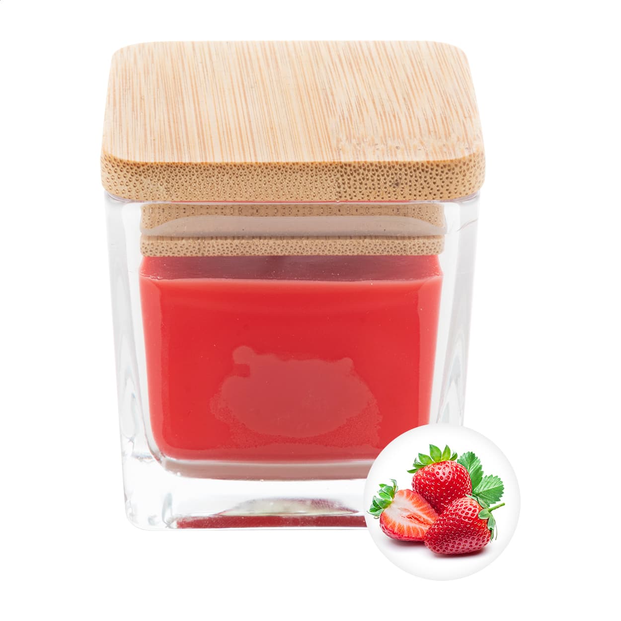 Bougie, pomme verte coloris Rouge