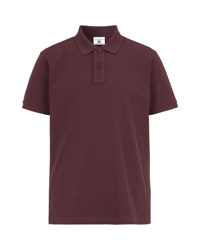 POLO PIQUE HOMME - CERTIFIÉ GOTS coloris Bordeaux