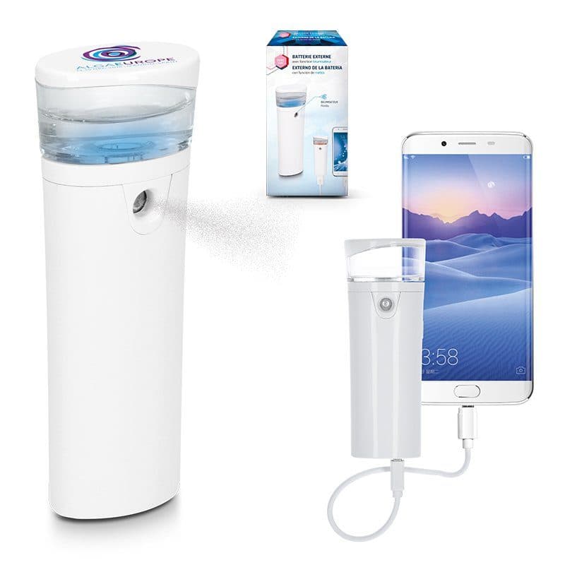 BATTERIE EXTERNE AVEC BRUMISATEUR LI-ION 2000 mAh