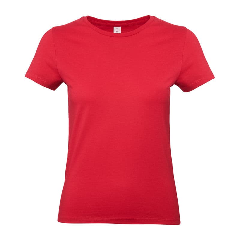 B&C #E190 /WOMEN T-SHIRT coloris Rouge