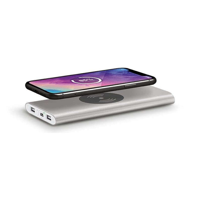 BATTERIE EXTERNE Li-po 8000 mAh ET CHARGEUR PAR INDUCTION en situation