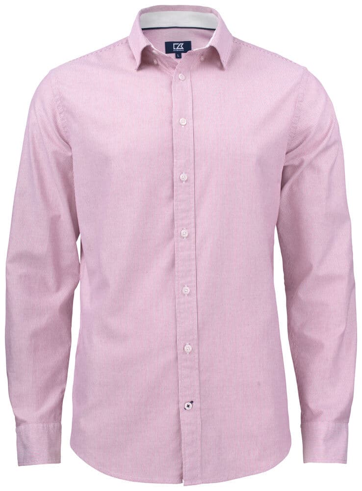 Chemise Oxford Cutter & Buck Belfair homme coloris Bordeaux / Blanc