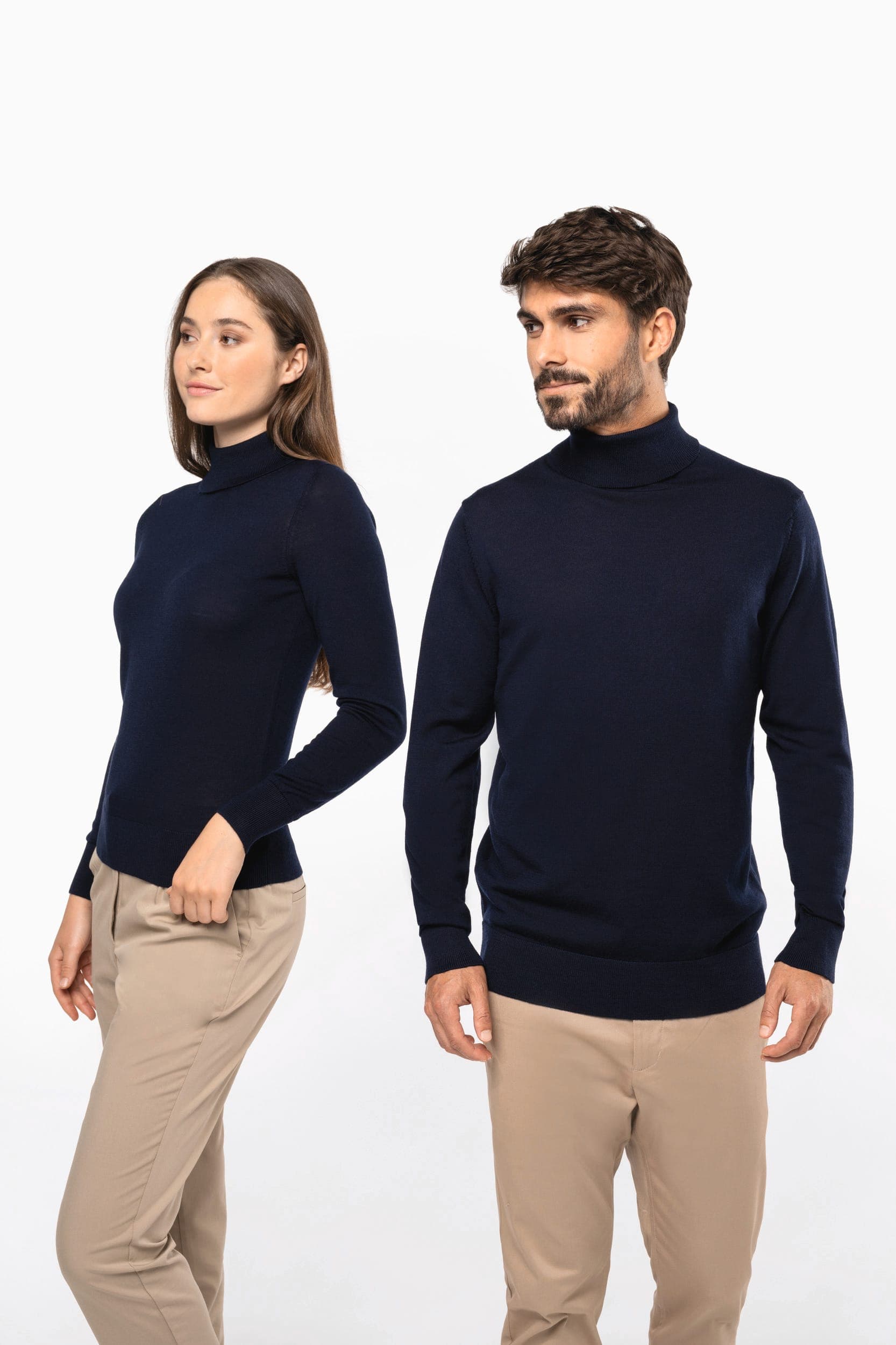 Pull Mérinos col roulé homme en situation