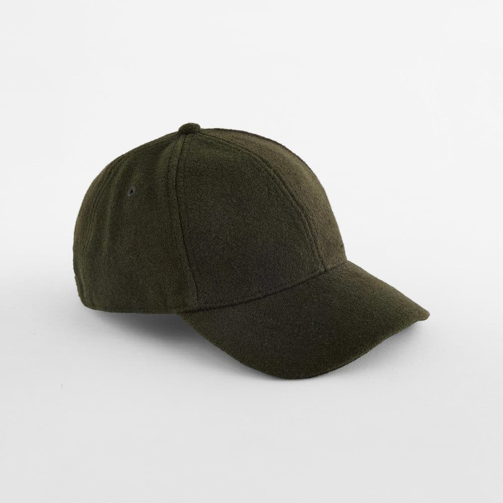 WOOL BLEND CAP coloris Olive foncé