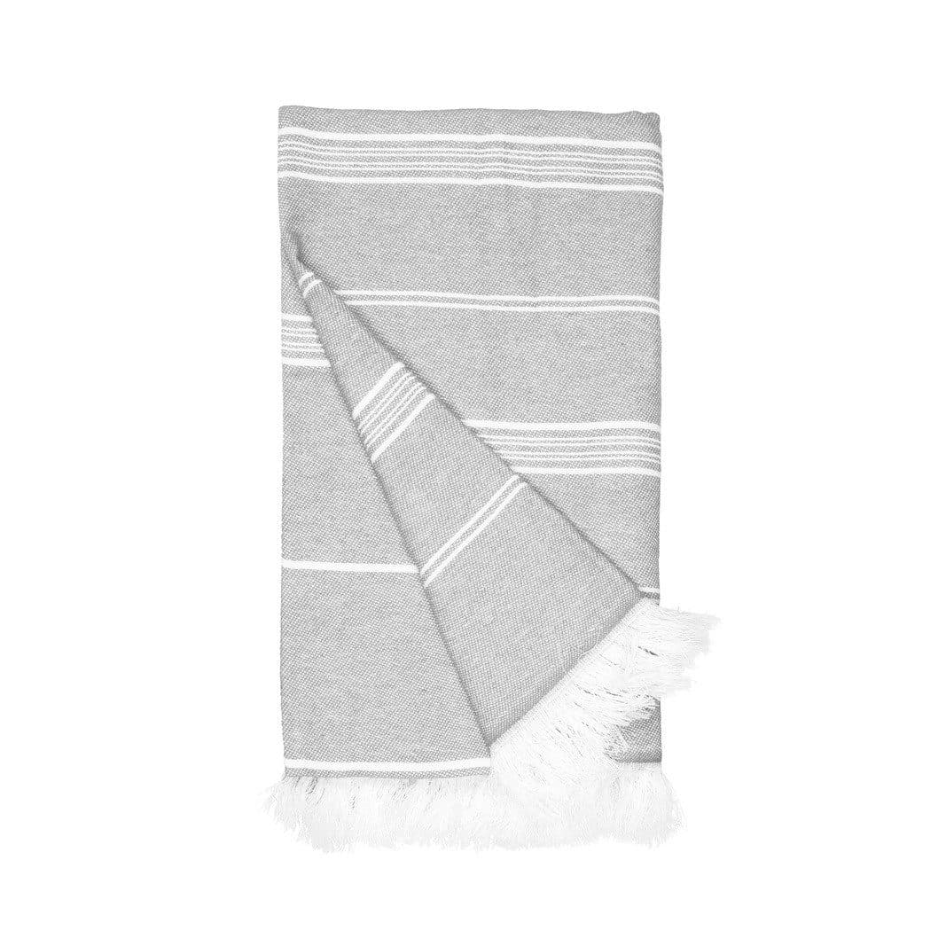 RECYCLED HAMAM TOWEL coloris Gris cendré
