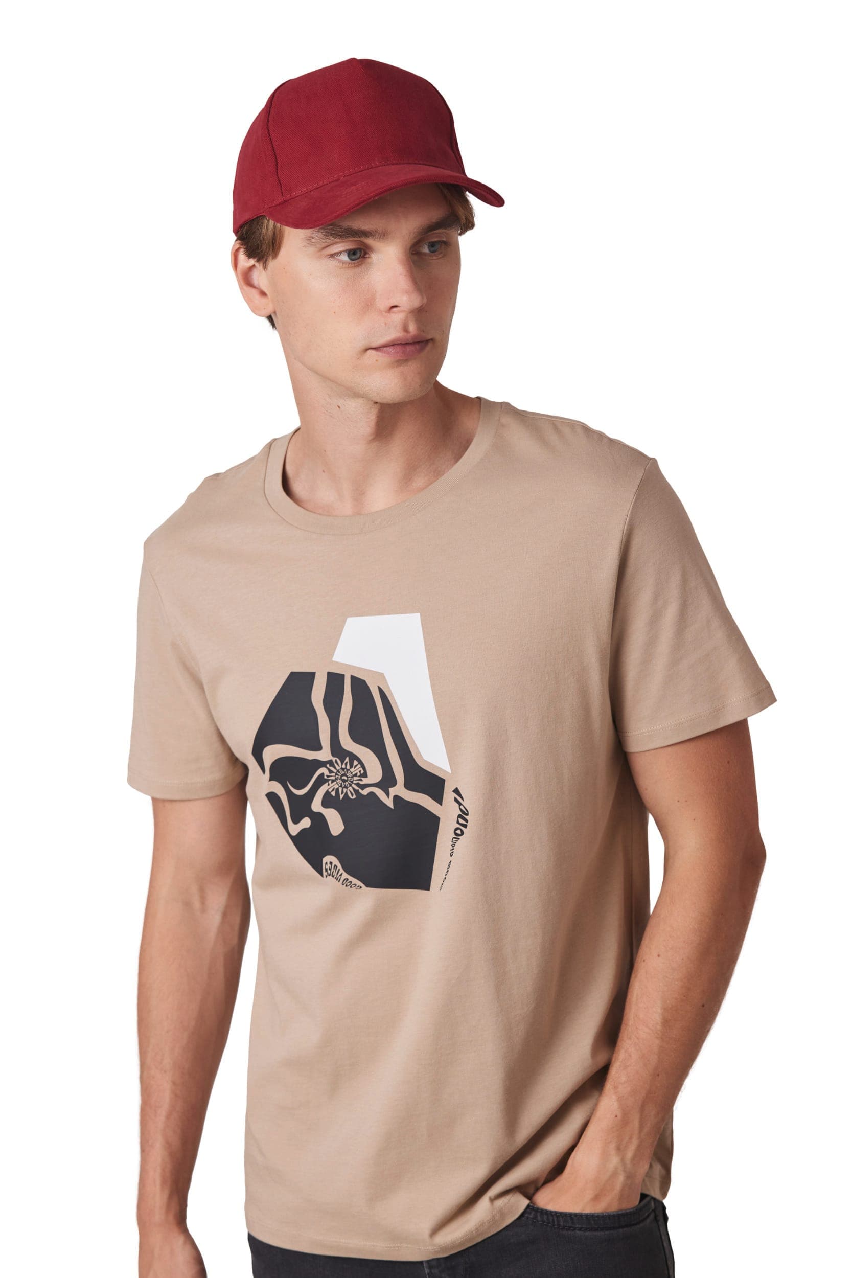 Casquette 5 panneaux en situation