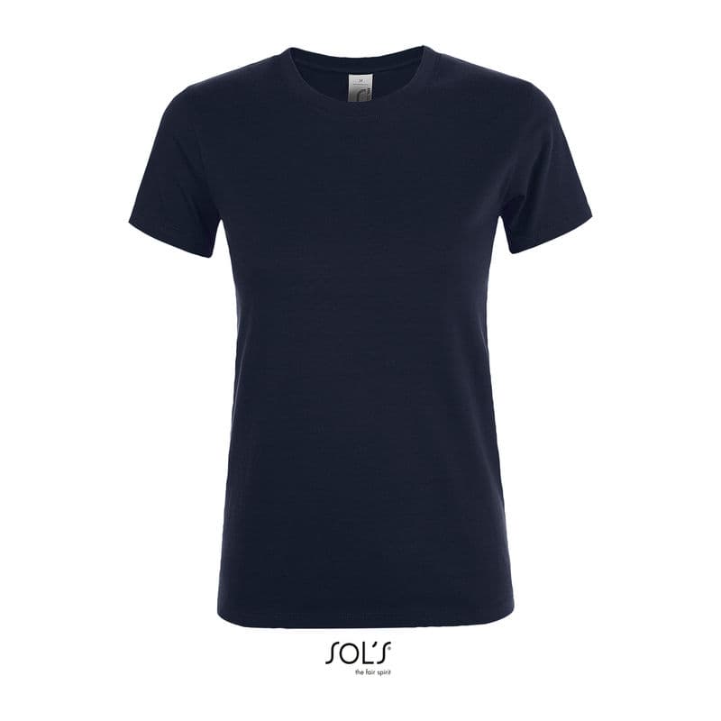SOL'S REGENT WOMEN - ROUND COLLAR T-SHIRT coloris Bleu marine