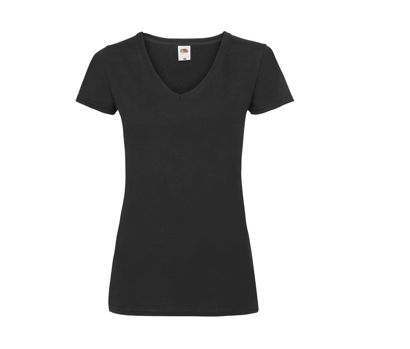 LADIES VALUEWEIGHT V-NECK T coloris Noir