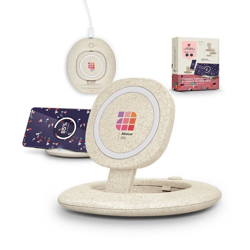 CHARGEUR PAR INDUCTION RAPIDE 10W & SUPPORT DE TELEPHONE
