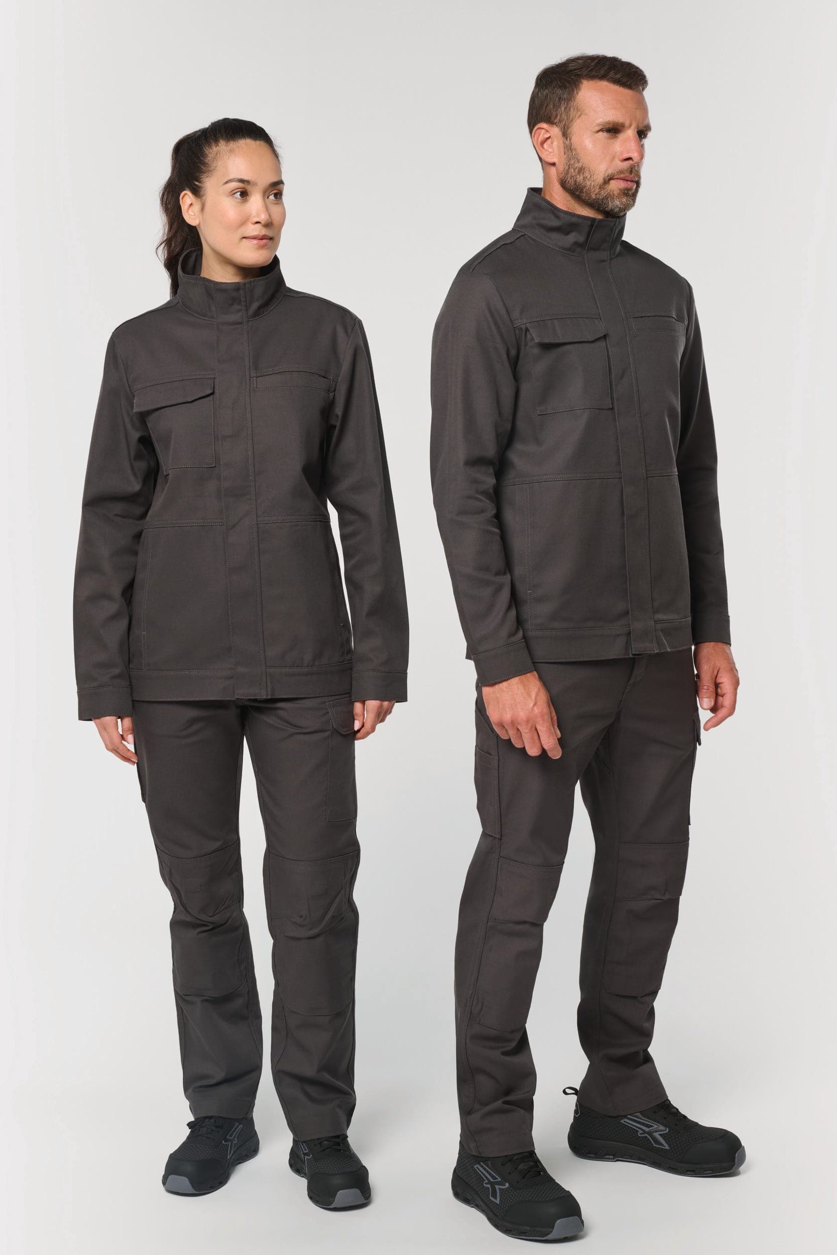 Veste de travail sans métal unisexe en situation
