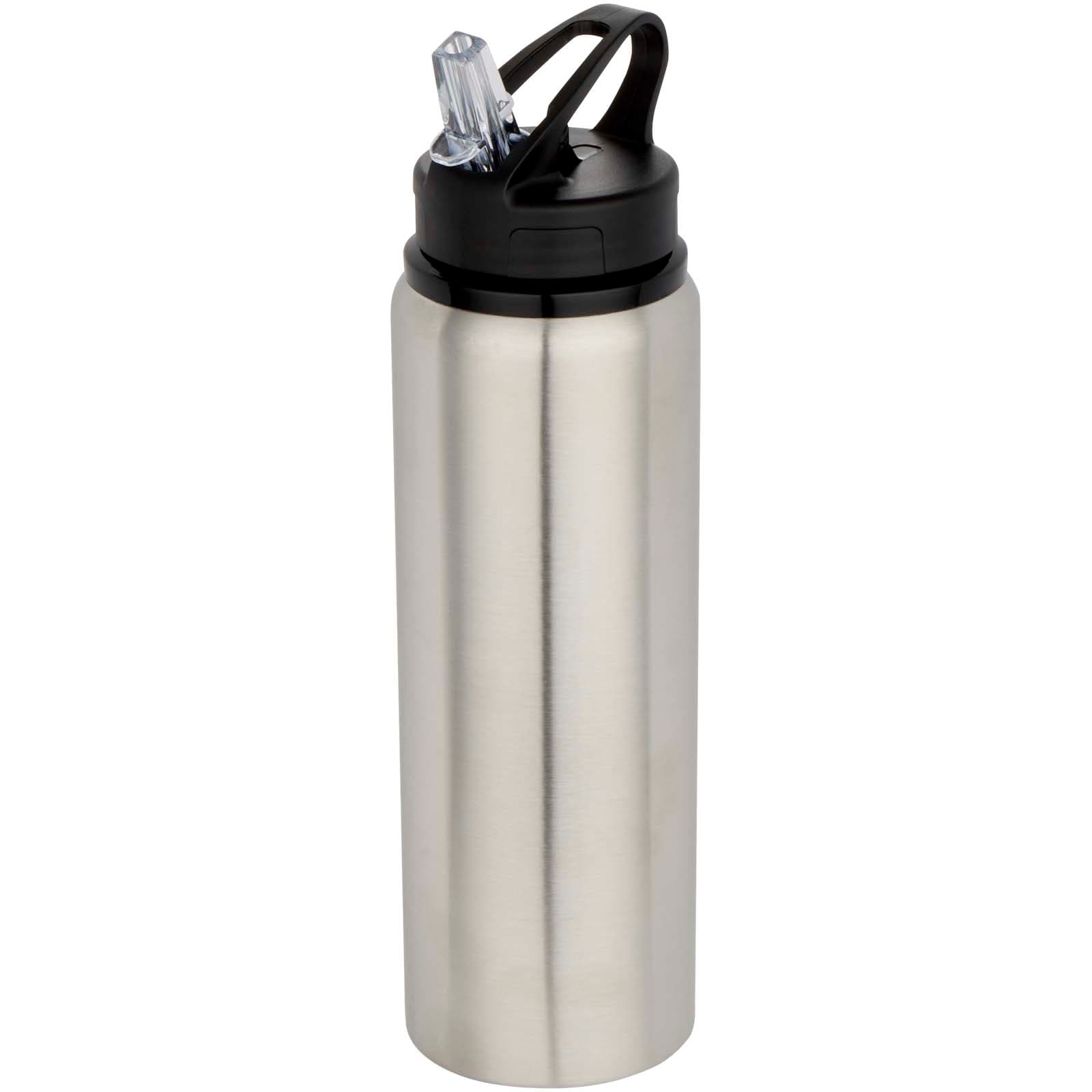 Bouteille d’eau Fitz de 800 ml en acier inoxydable recyclé certifié RCS à simple paroi coloris Gris