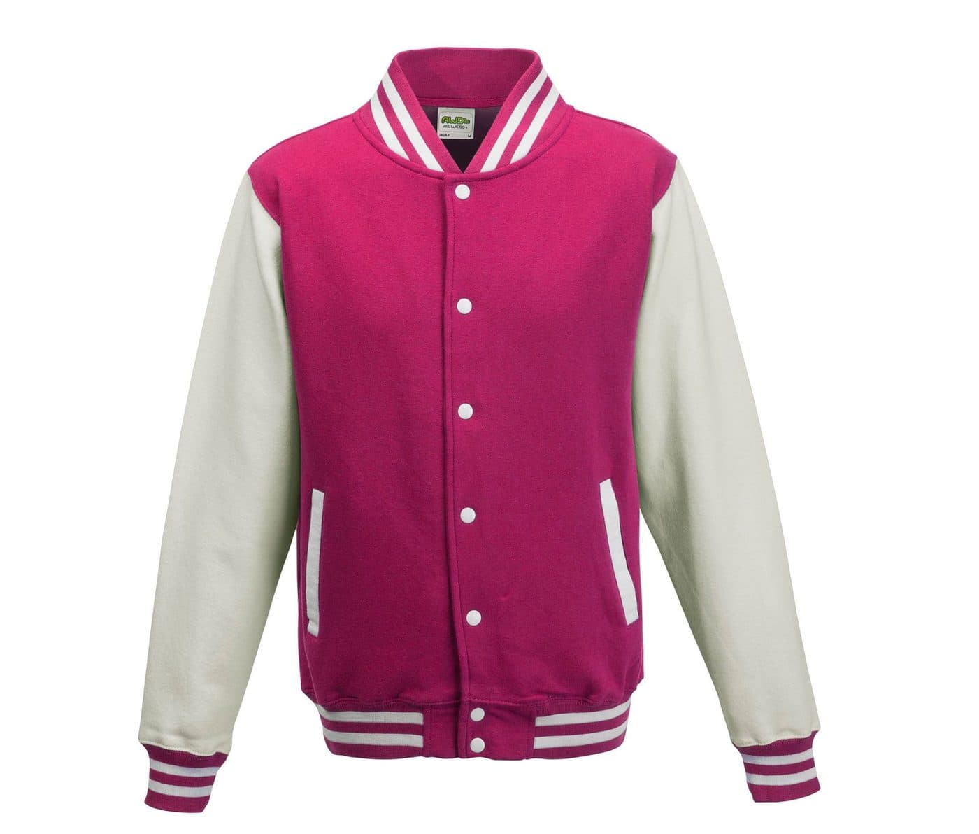 VARSITY JACKET coloris Rose vif / Blanc