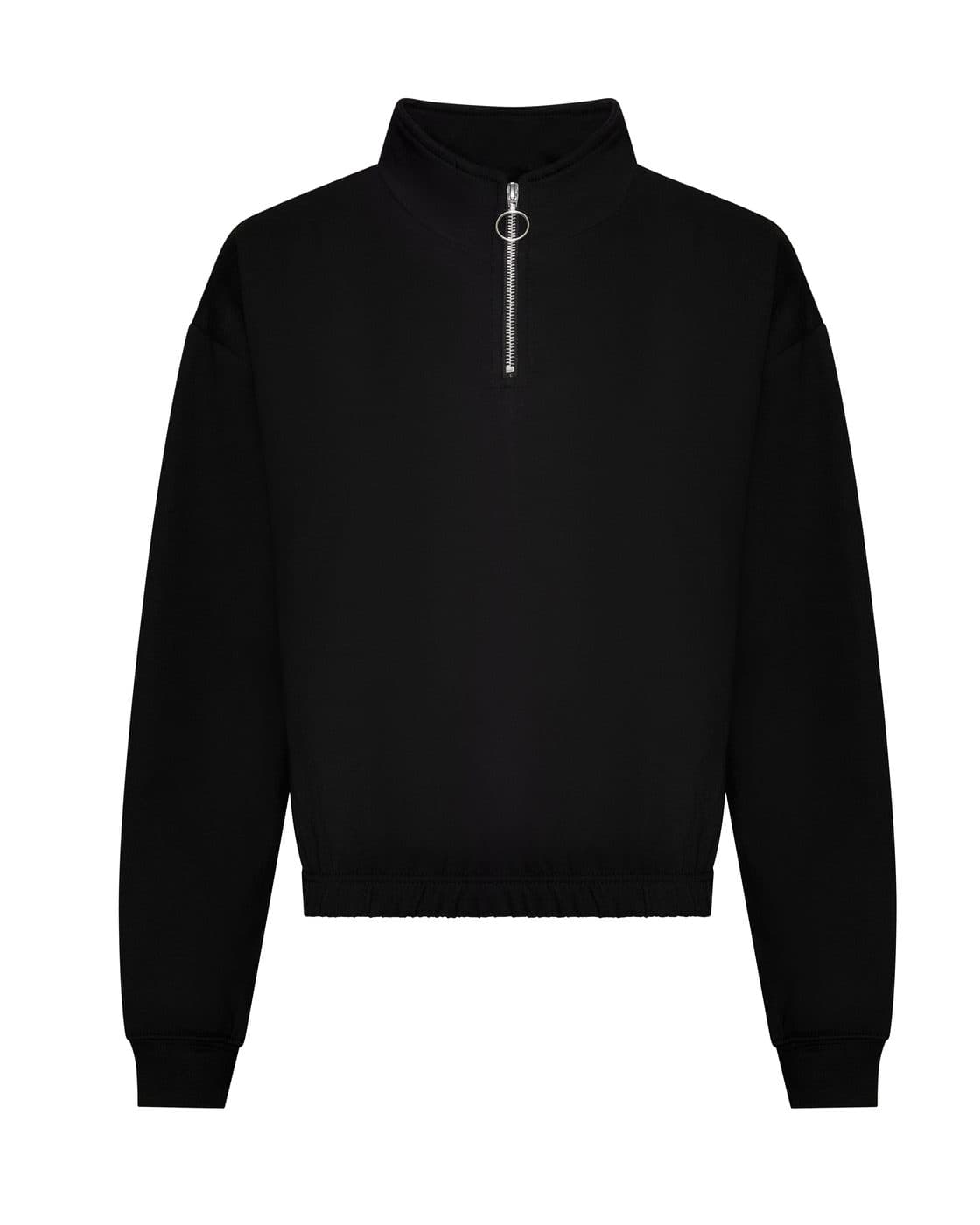 WOMEN'S CROPPED 1/4 ZIP SWEAT coloris Noir profond