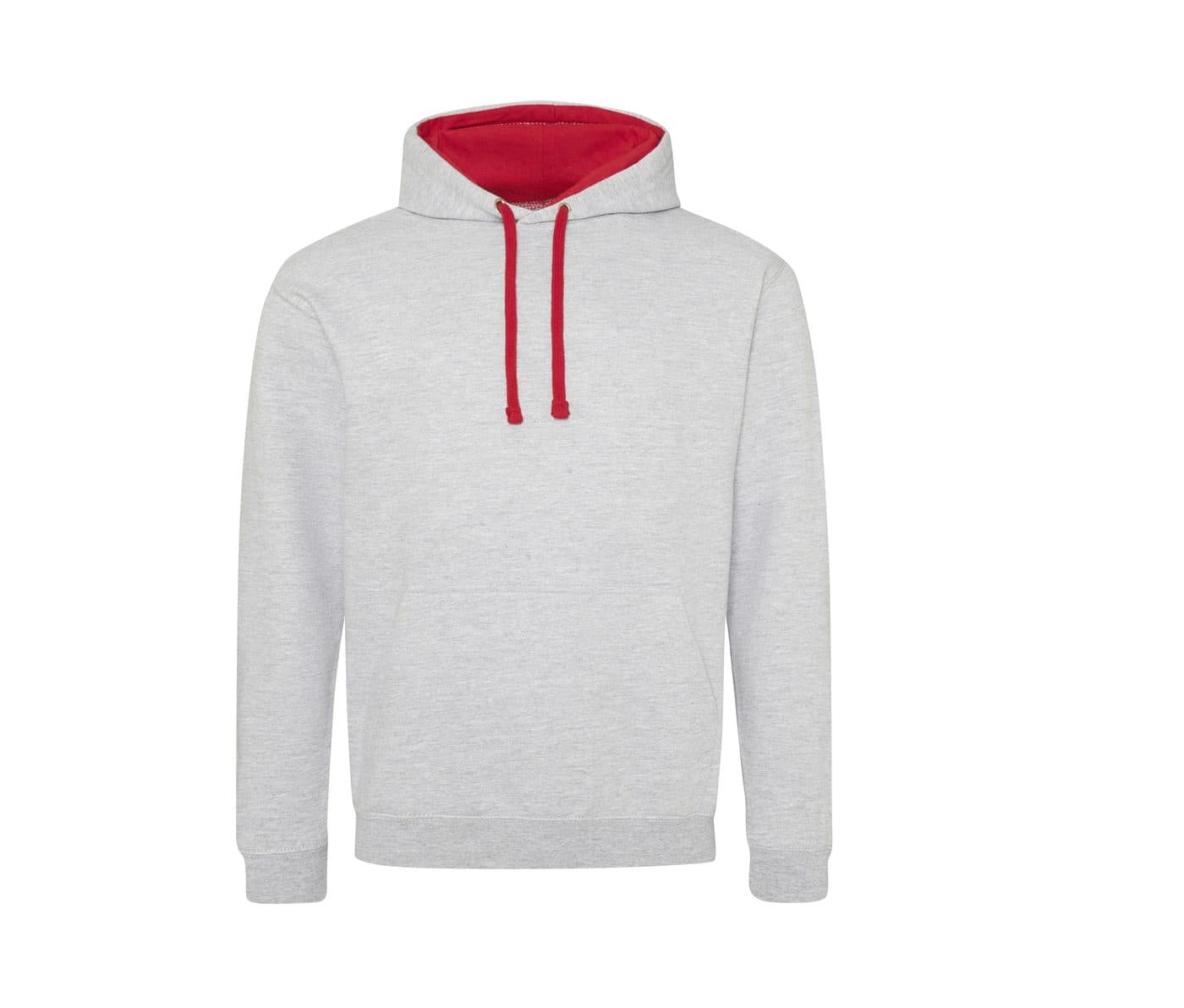 VARSITY HOODIE coloris Gris chiné / Rouge feu