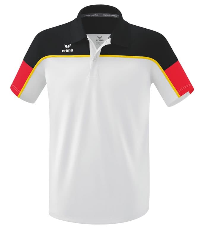 Polo CHANGE by erima coloris Blanc / Noir / Rouge