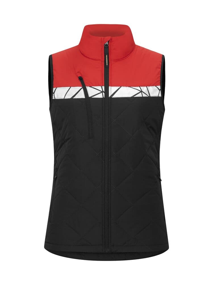 7701 GILET SANS MANCHES FEMME coloris Noir / Rouge