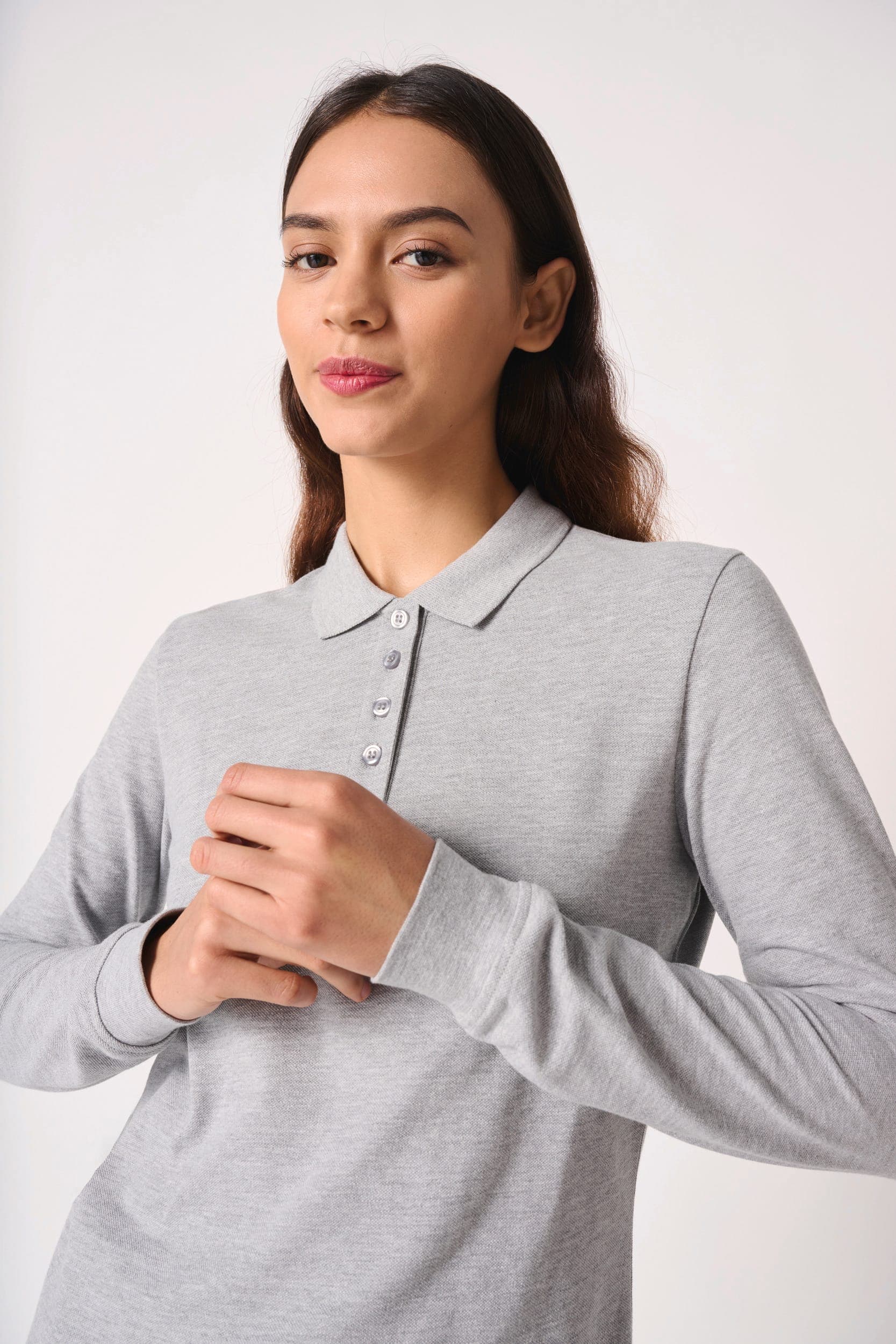 Polo piqué LSL femme en situation