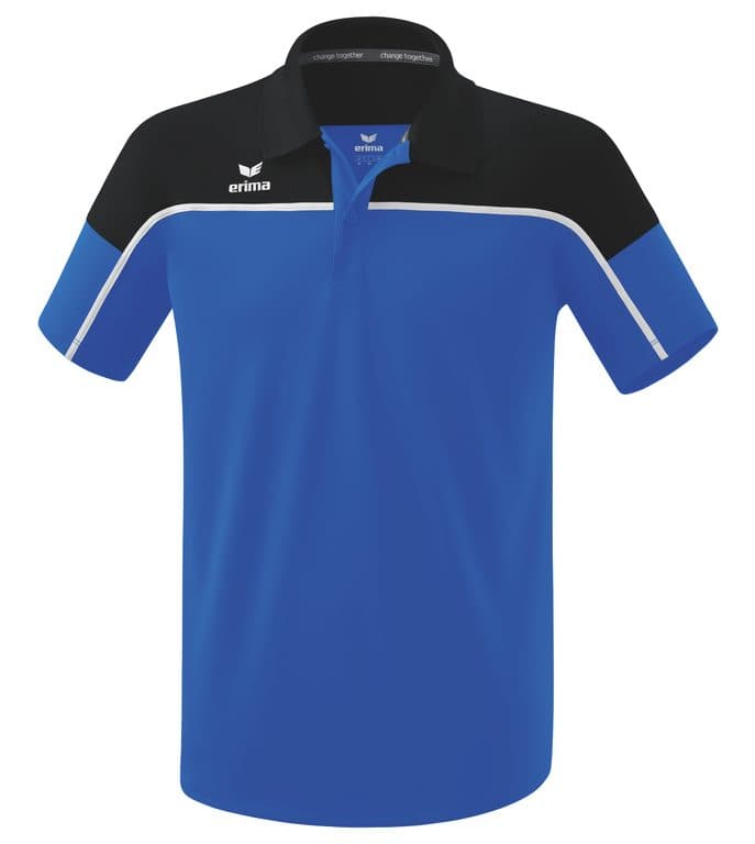 Polo CHANGE by erima coloris Bleu roi / Noir / Blanc