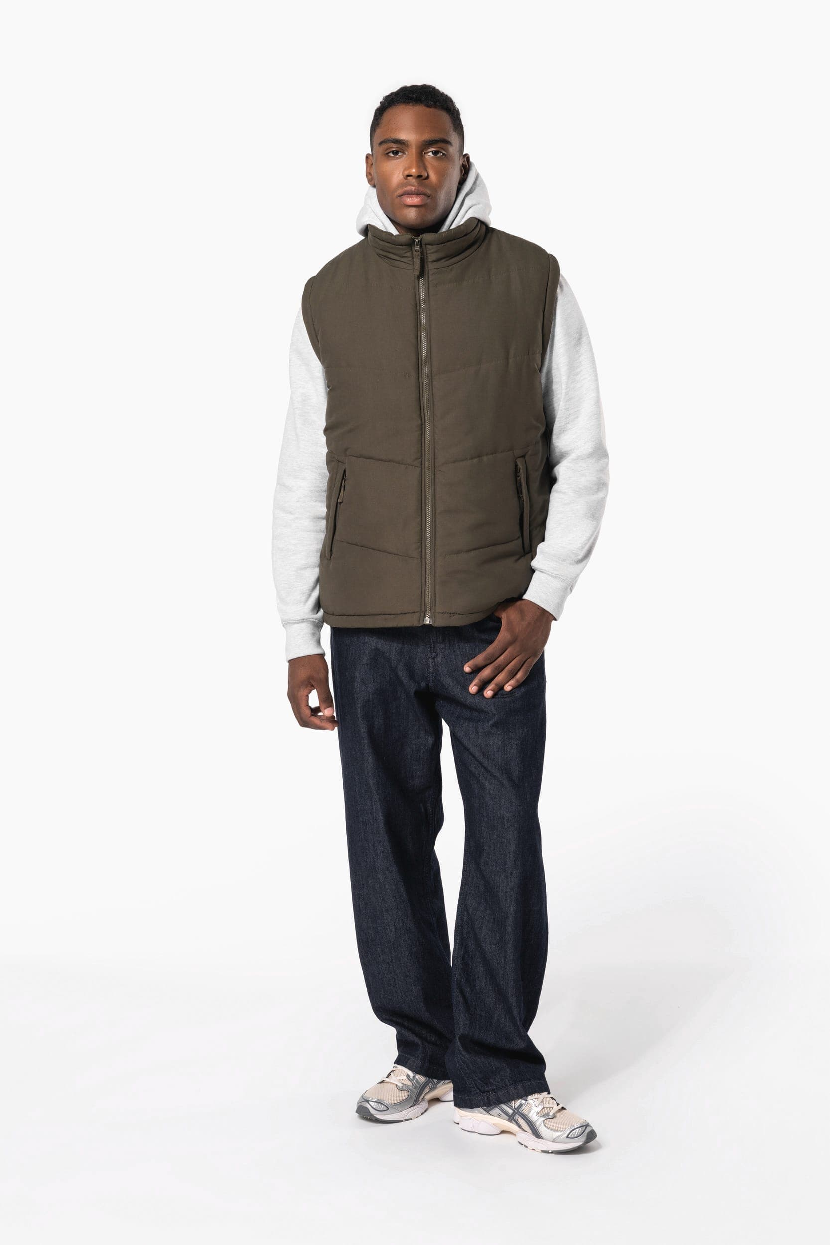 Bodywarmer doublé polaire unisexe en situation