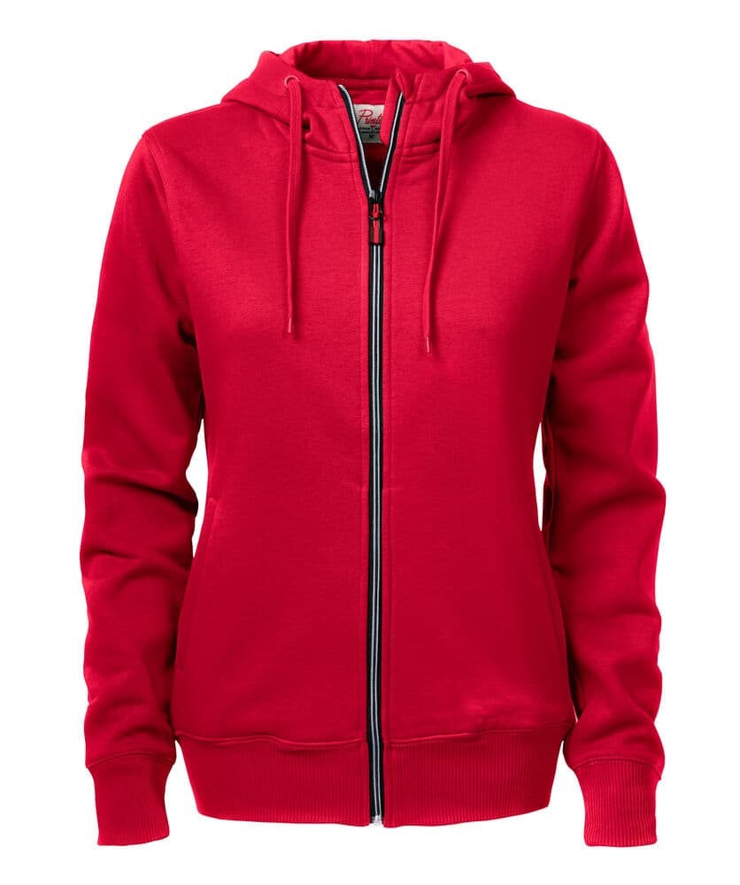Sweat-shirt Fermeture Complète Femmes coloris Rouge