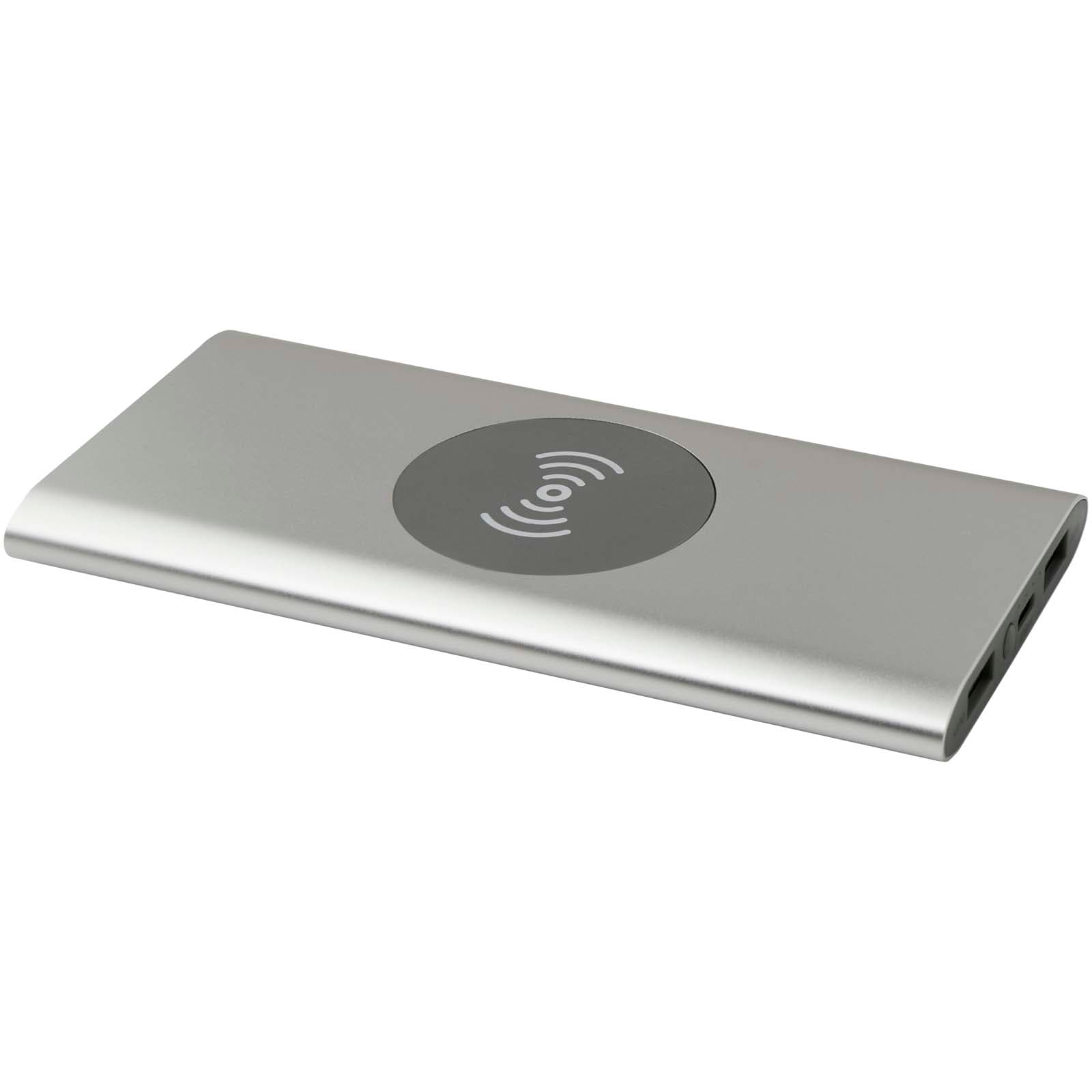 Batterie de secours sans fil en aluminium recyclé Juice type-C de 8 000 mAh coloris Argent