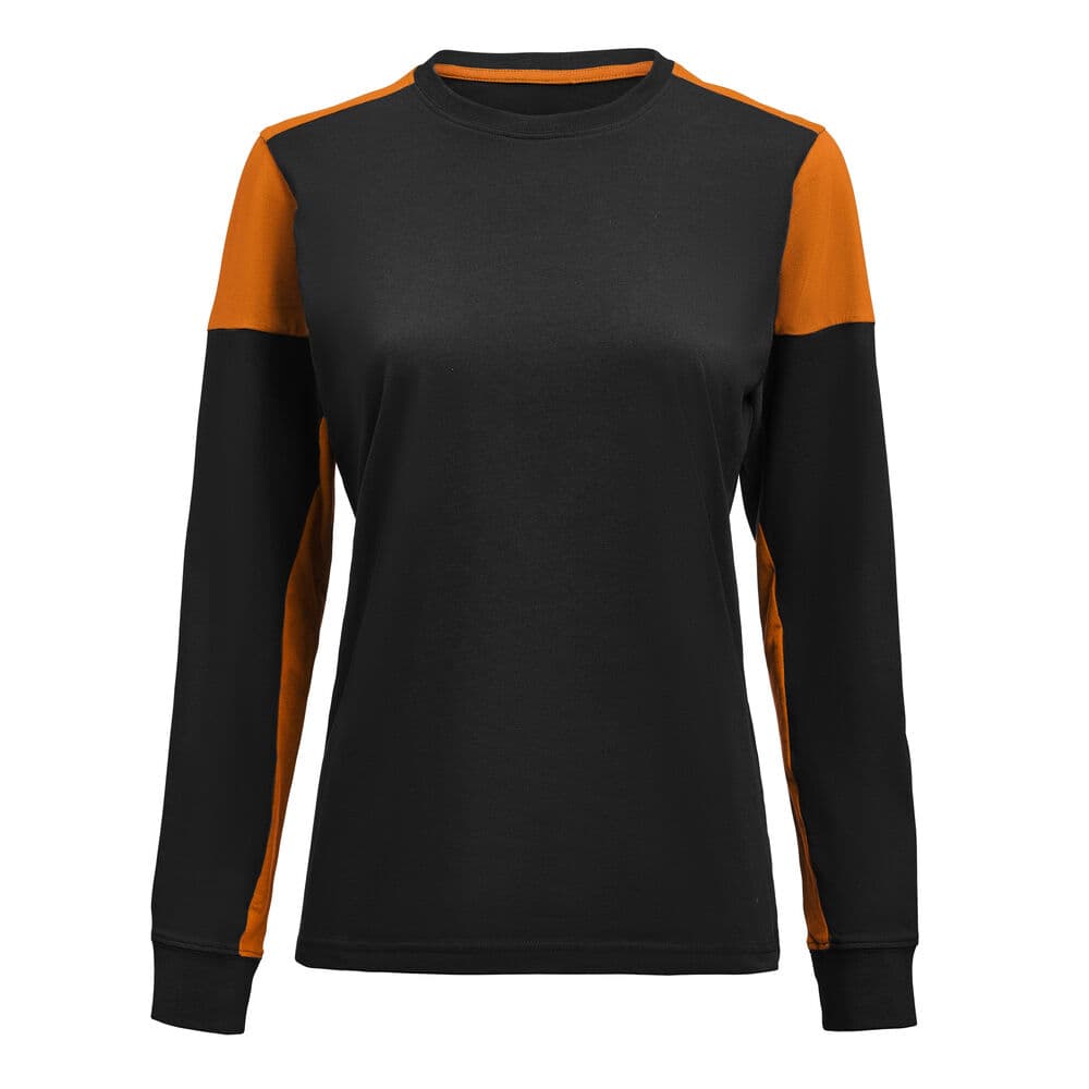 Prime T-Shirt Manches Longues Femmes coloris Noir / Orange