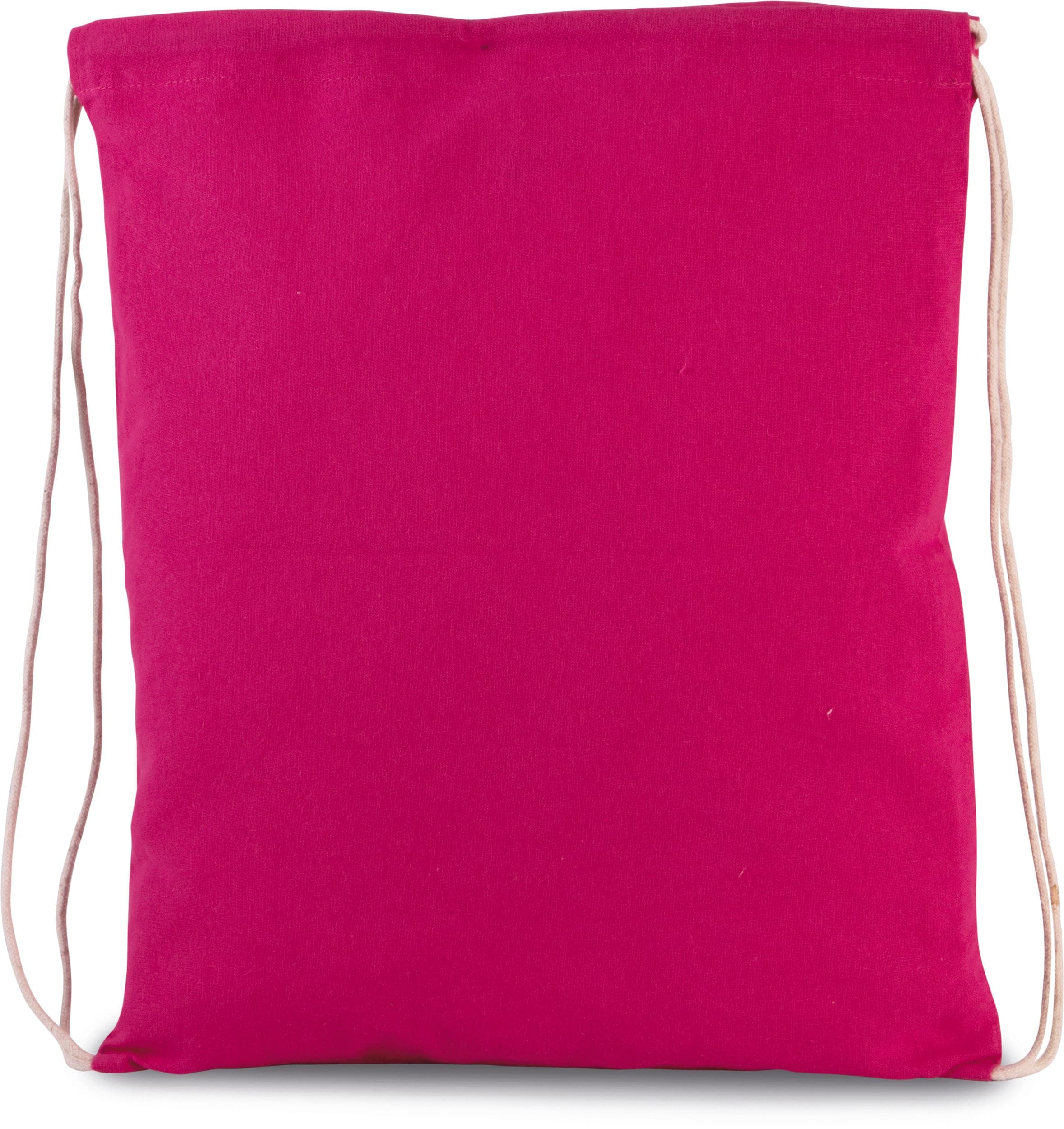 Petit sac à dos en coton bio avec cordelettes en situation