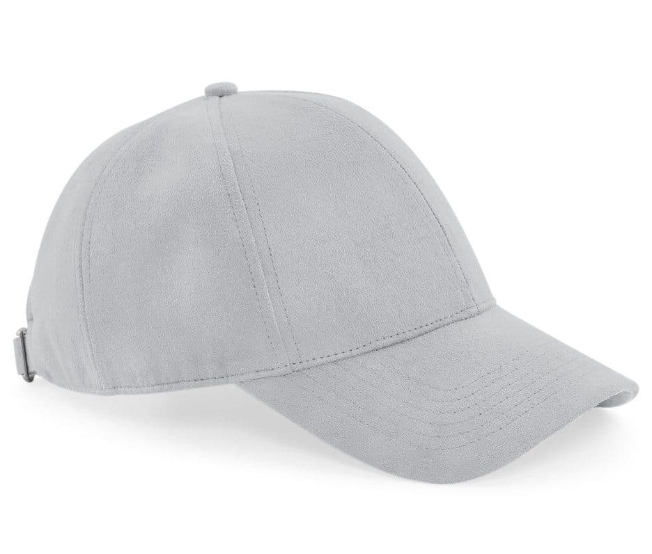 FAUX SUEDE 6 PANEL CAP coloris Gris clair