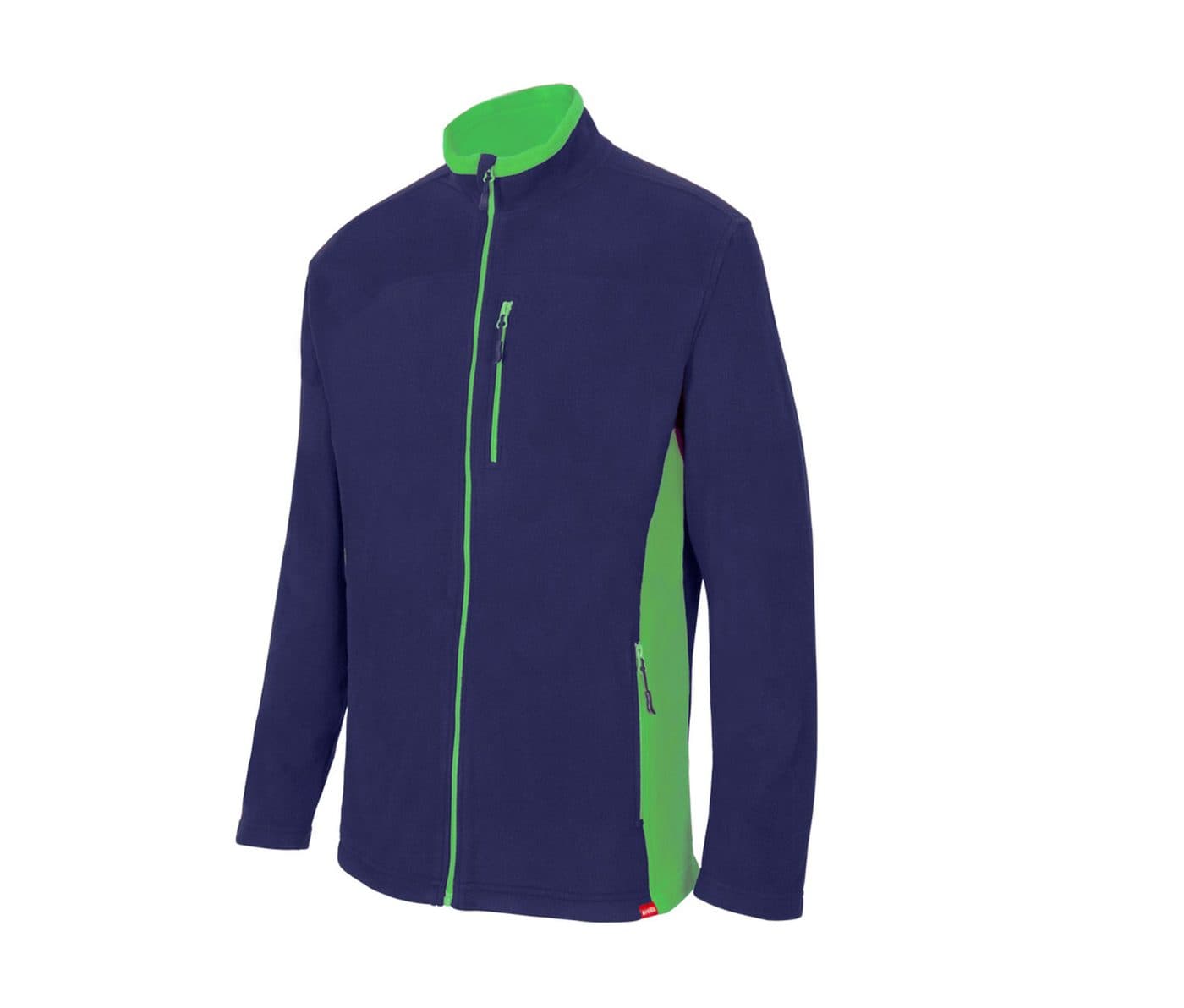 VESTE POLAIRE BICOLORE coloris Marine / Vert citron