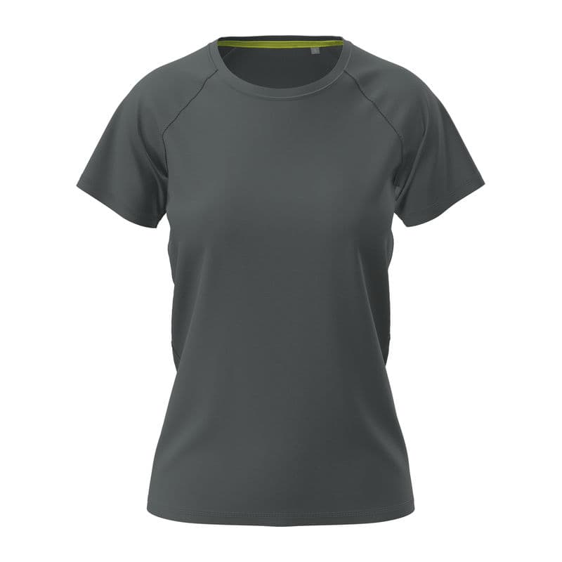 Mesh Raglan Women's T-shirt coloris Gris ardoise