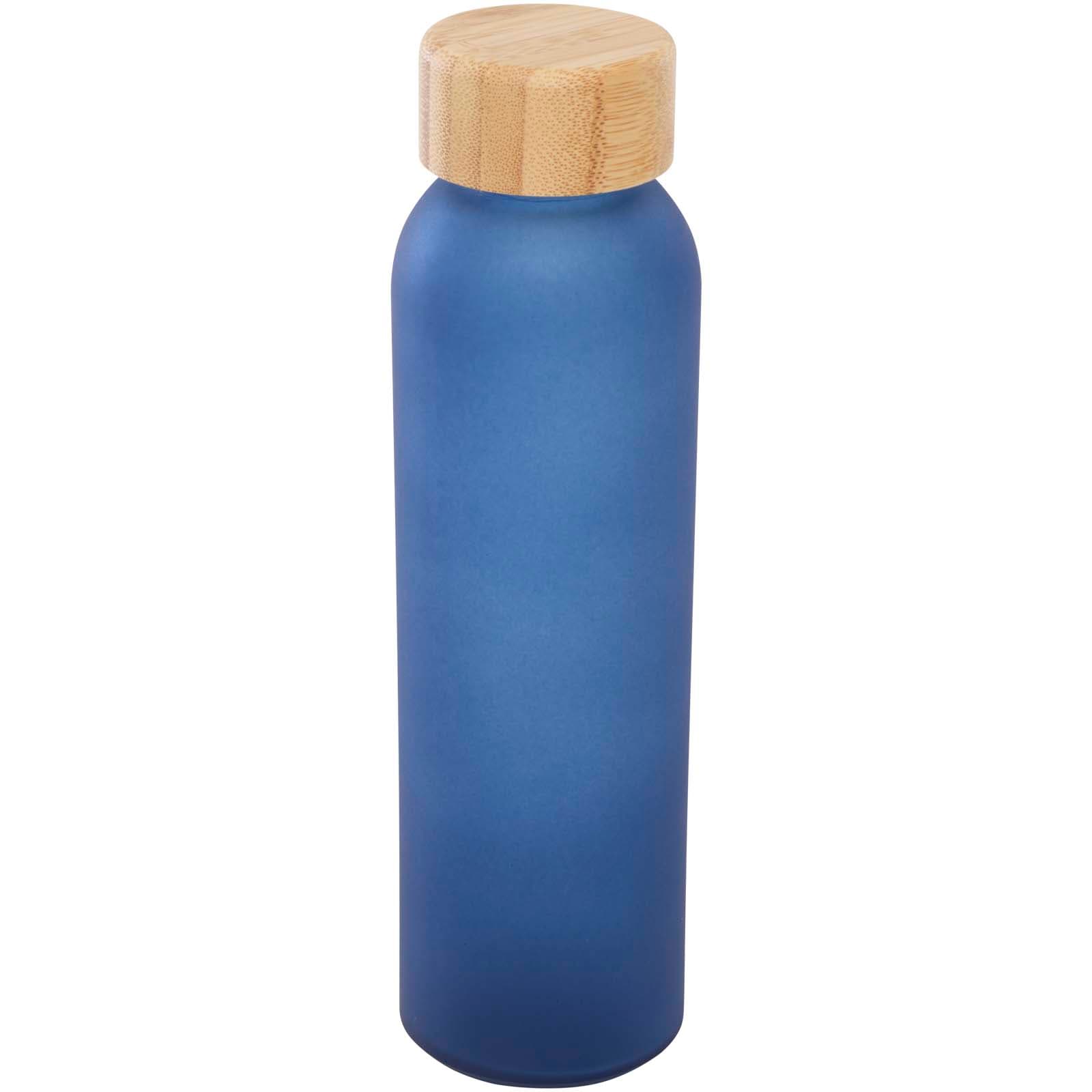 Bouteille en verre sodocalcique mat Lume de 500 ml avec couvercle en bambou